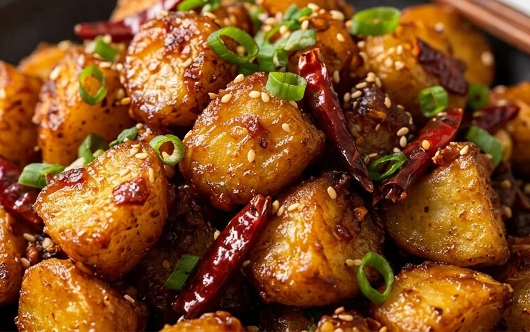 Crispy Honey Chilli Potatoes