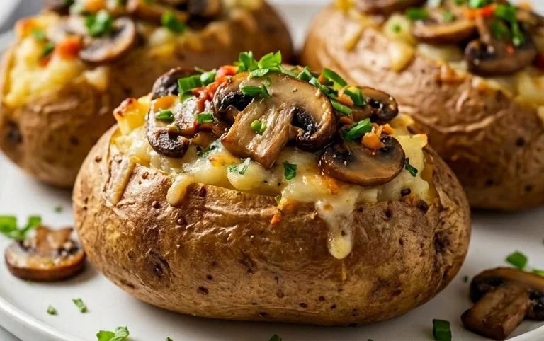 The Ultimate Stuffed Baked Potatoes with Mushrooms