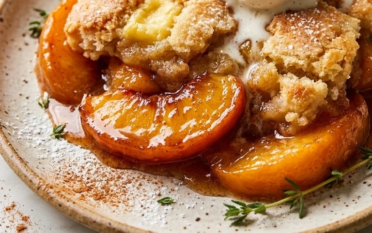 The Easiest Southern Peach Cobbler