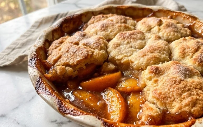 The Easiest Southern Peach Cobbler