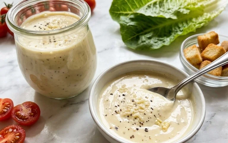 Caesar Salad Dressing (Classic, Creamy & 5 Minutes) 🥗
