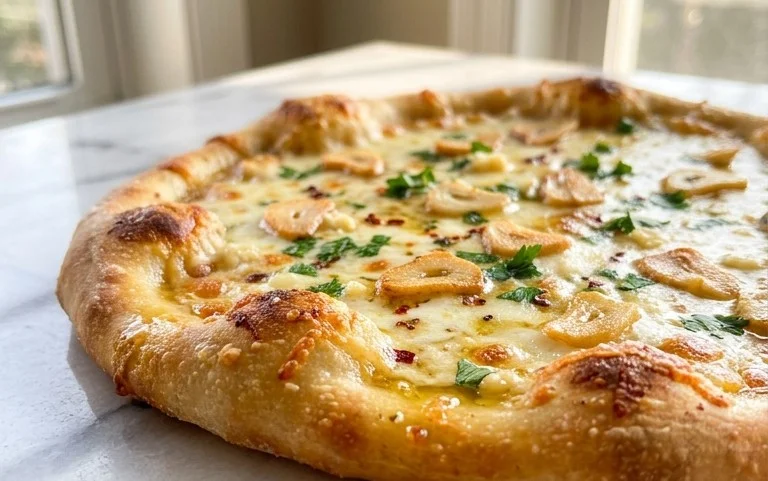buttery garlic pizza