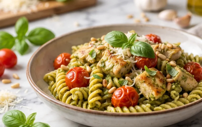 Creamy Chicken Pesto Pasta