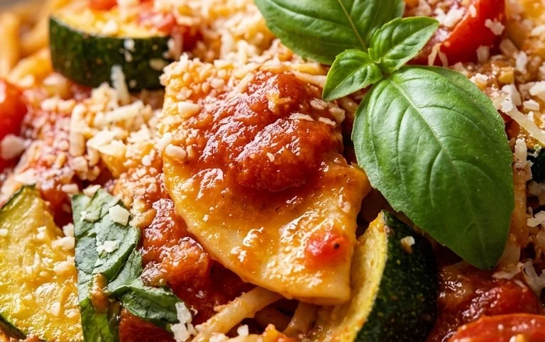 Healthy Tomato Zucchini Pasta