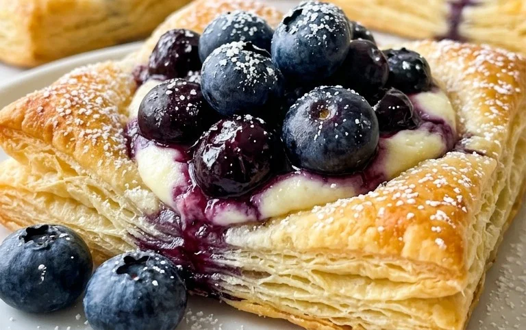 Blueberry Cream Cheese Puff Pastry
