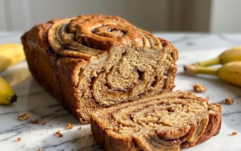 Cinnamon Roll Banana Bread