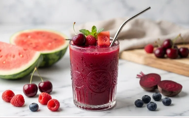 Watermelon Cherry Berry Beet Juice