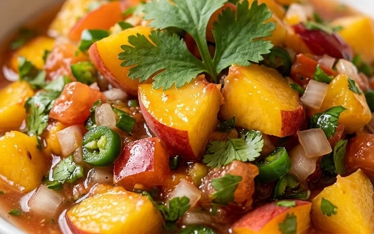 Sweet & Spicy Peach Salsa Canning Recipe