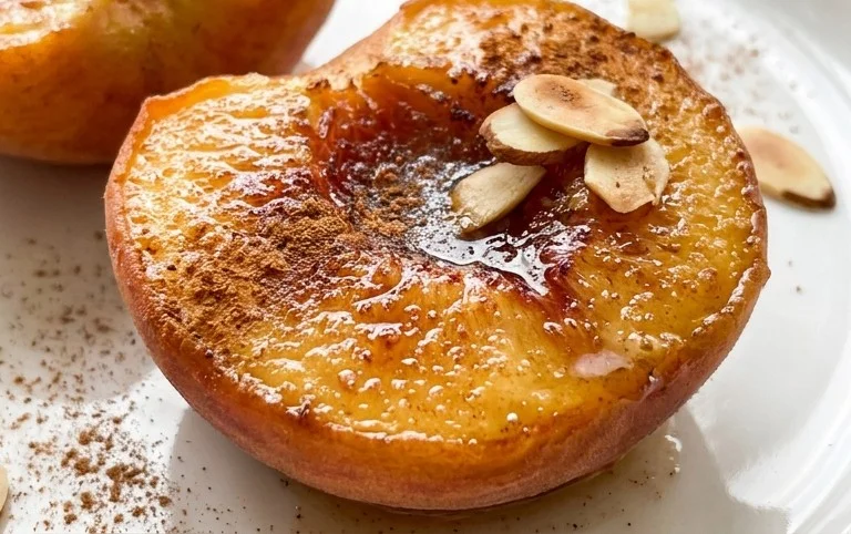 Cinnamon Sugar Baked Peaches