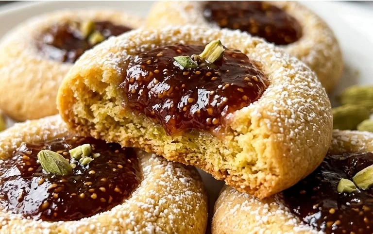 Cardamom Fig Thumbprint Cookies
