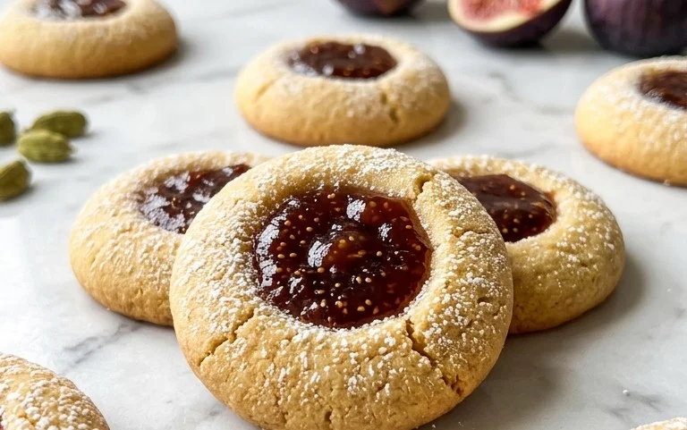 Cardamom Fig Thumbprint Cookies