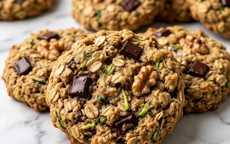 Healthy Zucchini Oatmeal Cookies