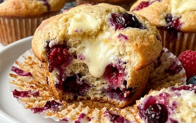 Berry Cream Cheese Muffins
