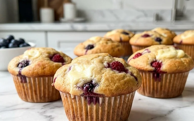 Berry Cream Cheese Muffins