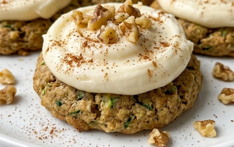 Zucchini Cookies with Cream Cheese Frosting