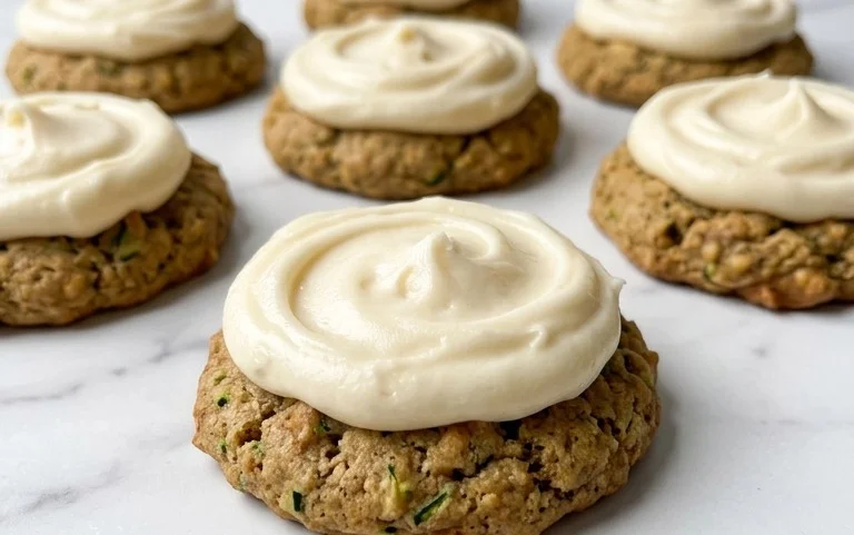 Zucchini Cookies with Cream Cheese Frosting