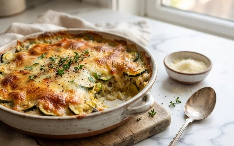 Julia Child's Zucchini and Rice Gratin (Tian de Courgettes au Riz)